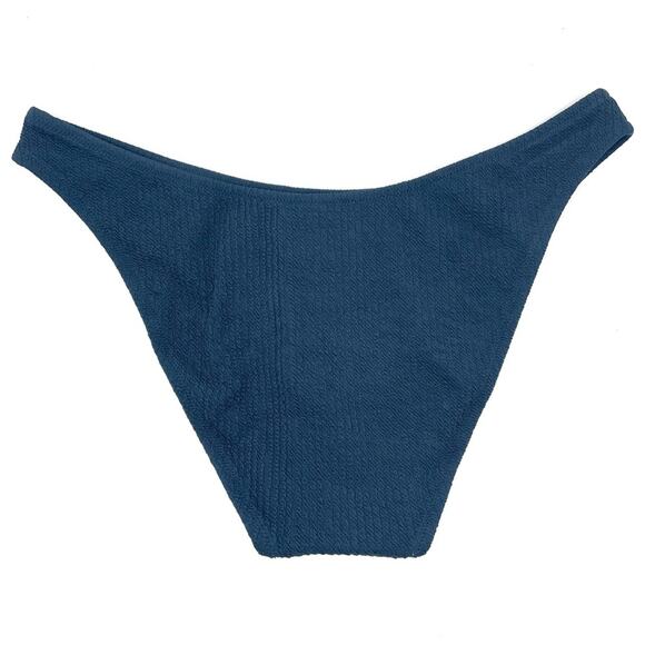 NEW J. Crew Textured Curved-waist Cheeky Bikini Bottom Blue Women’s XL BC050 $59 - Picture 2 of 10